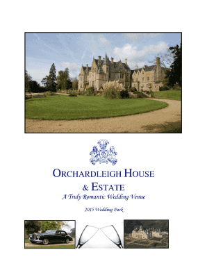 Wedding Pack - Orchardleigh House