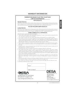 WARRANTY INFORMATION - bSearsb