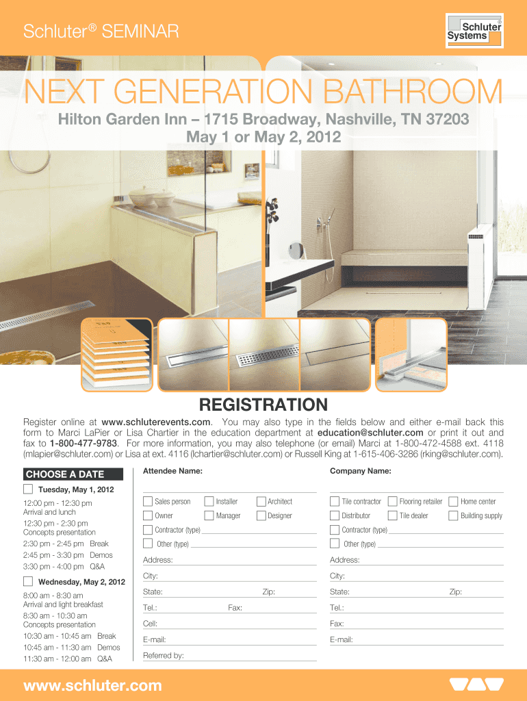 Fillable Online NExT GEnERATion BAThRooM Fax