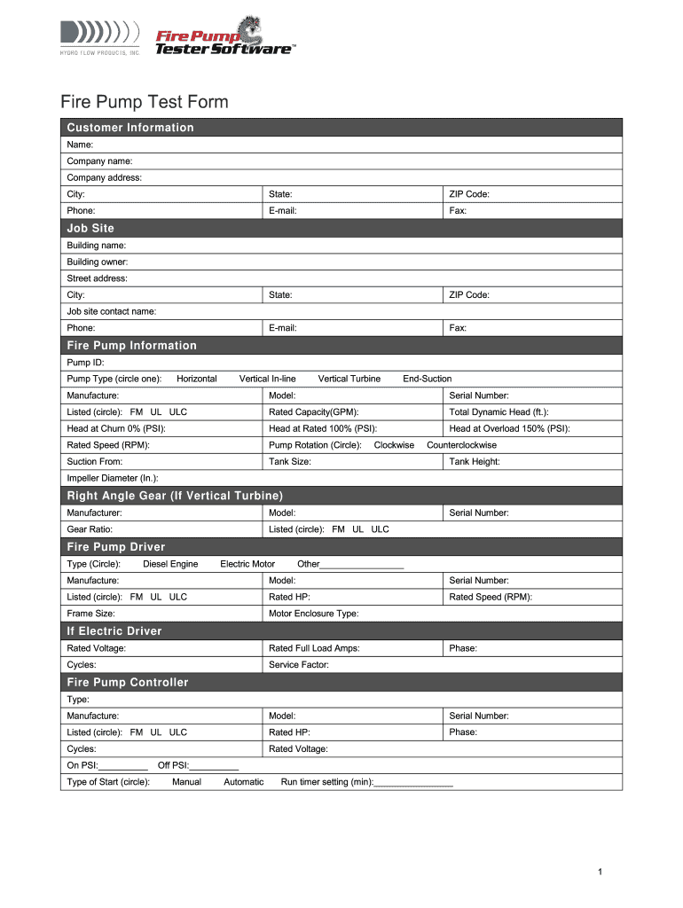 fire pump flow test calculator Preview on Page 1