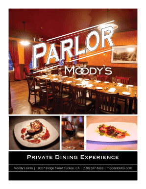 Private Dining Brochure (pdf) - Moody's Bistro, Bar & Beats