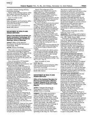 Federal Register/Vol. 75, No. 223/Friday ... - ASPE - HHS.gov