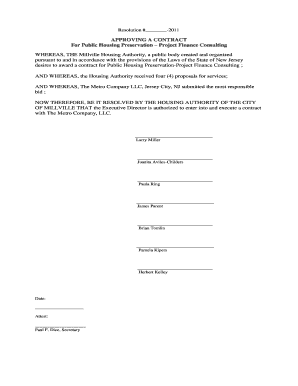 Di ipsc 81440a - APPROVING A CONTRACT For Public Housing Preservation - millvillehousing