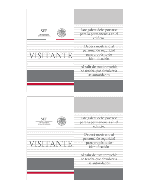 Visitor Identification Badge