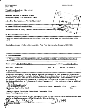 10240018 United States Department of the Interior National Park Service National Register of Historic Places Multiple Property Documentation Form X New Submission Amended Submission A