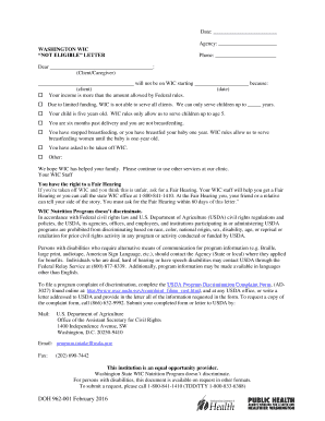 Termination letter to employee sample - 962-001 Not Eligible Termination Letter - Washington State ... - doh wa