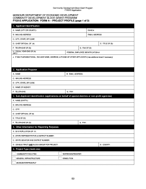 Community Development Block Grant FY2015 Application and Guidelines Business and Community Services Community Development Block Grant 301 W