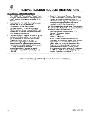 Reinvestigation request instructions - CoreLogic