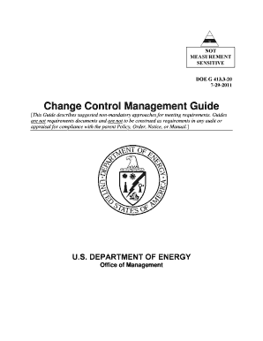 Change Control Management Guide - DOE Directives, Delegations ...