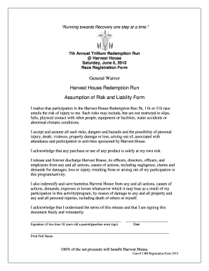 General Waiver Harvest House Redemption Run Assumption of ... - harvesthouse