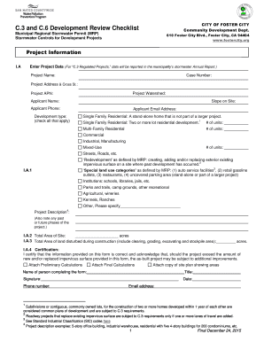 BC3b and C6 Development Review Checklist - the City of Foster City - fostercity