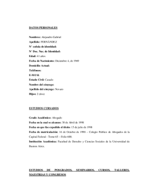Alejandro gabriel apellido: fernndez n cedula de ...