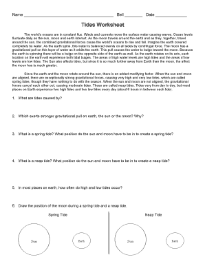 Tides Worksheet 2020-2023 - Fill and Sign Printable Template Online