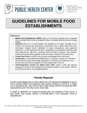 GUIDELINES FOR MOBILE FOOD