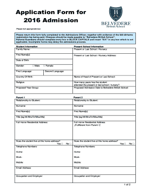 Restaurant job application form - form british school