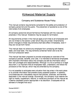 Employee Handbook.pdf - Kirkwood Material Supply, Inc.