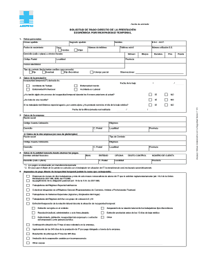 Spanish Direct Payment Request for Temporary Disability Benefit