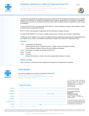 Novedades legislativas en materia de Seguridad Social 2015 Anlisis de las ltimas medidas legales Ilu