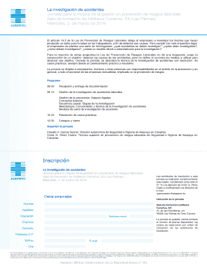 La investigaci n de accidentes Jornada para - Asepeyo