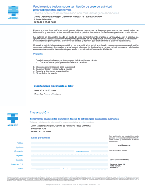 Fundamentos bsicos sobre tramitacin de cese de actividad para trabajadores autnomos Talleres prctico