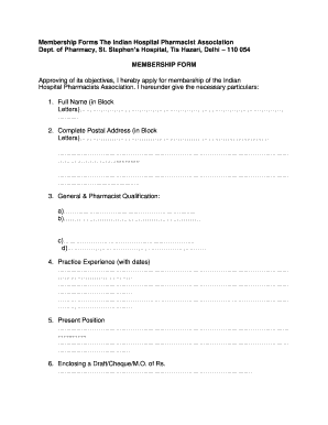 Coa for food products - Membership Forms The Indian Hospital Pharmacist - IHPA - ihpa co