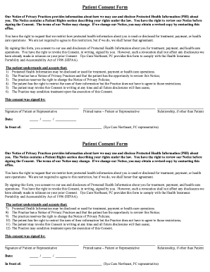 HIPAA Pt Consent Form