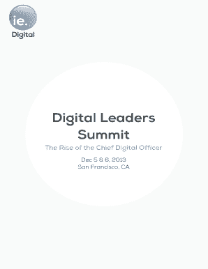 Digital Digital Leaders Summit The Rise of the Chief Digital Officer Dec 5 &amp;amp
