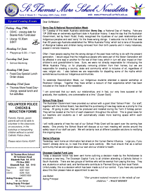 School Pride Grant VOLUNTEER POLICE CHECKS INDUCTION FORMS - sttmore catholic edu