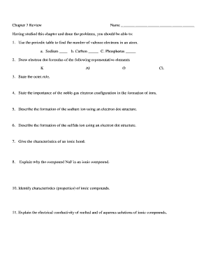 How to find configuration of elements - Chapter 7 Review Name Having studied this chapter and done the problems, you should be able to: 1