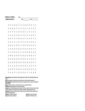 Recovery heart rate chart - Fitness Word Search 1 - Stephen M White Middle School - whitems