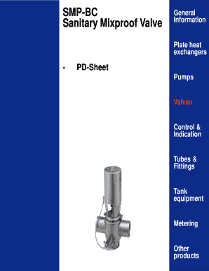 1 SMP-BC General Sanitary Mixproof Valve 2 Plate heat