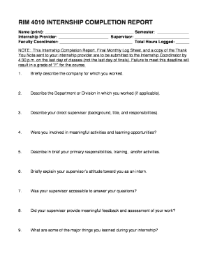 Internship appreciation letter - 4010 Completion Report 3-16 - riminternshipsmtsuedu - riminternships mtsu