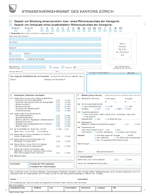 eines Fhrerausweises der Kategorie: Gesuch um Umtausch eines auslndischen Fhrerausweises der Kategorie: A25 kW A25 kW A1 B B1 C D C1 D1 BE CE C1E DE D1E F G M BPT 1