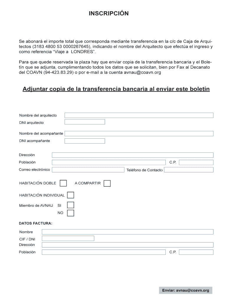 Adjuntar copia de la transferencia bancaria al enviar este Vista previa en la página 1