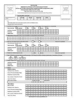 49a - Form No. 49A Application for Allotment of ... - Tax Point India