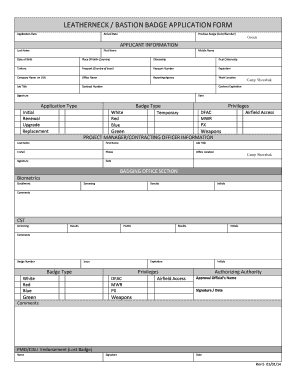 Badge bApplication Formb - Nato