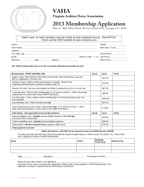 How long do actors work a day - Virginia Arabian Horse Association 2013 Membership Application