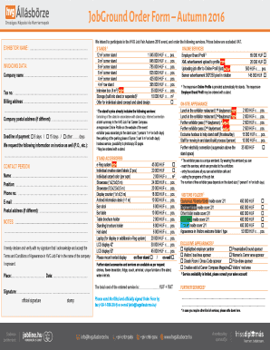 JobGround Order Form Autumn 2016 - bhvgallasborzebbhub