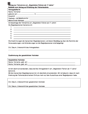 German Accompanied Driving Application