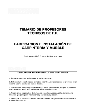 TEMARIO DE PROFESORES TCNICOS DE FP FABRICACION E