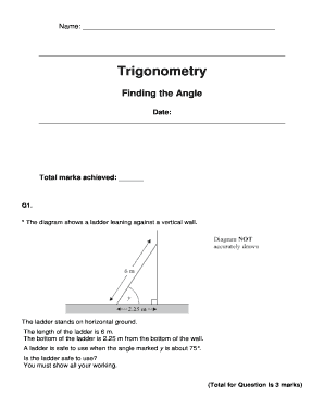 30 Printable Trigonometry Table Forms