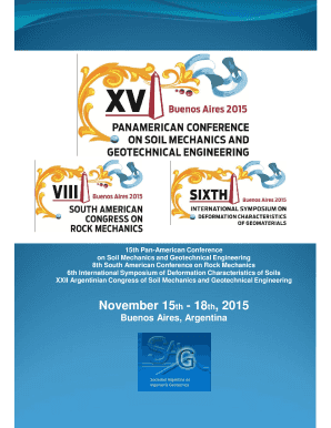 November 15th - 18th, 2015 - soil mechanics - buenos aires 2015