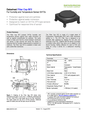 Datasheet ilter Cap SF2F For Humidity and Temperature - systemgear