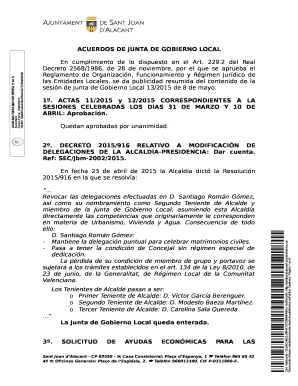 Reglamento de Organizacin, Funcionamiento y Rgimen Jurdico de