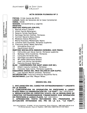 ACTA SESION PLENARIA N 3 FECHA LUGAR HORA SESION ASISTEN