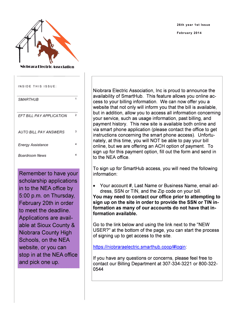 Fillable Online niobraraelectric Remember to have your scholarship