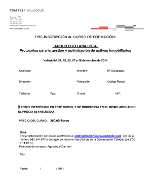 Course Pre-Registration Form