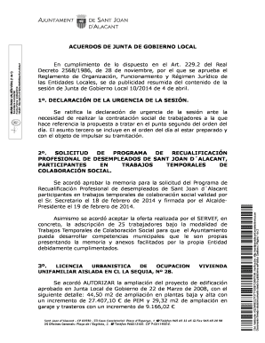 sesin de Junta de Gobierno Local 10/2014 de 4 de abril