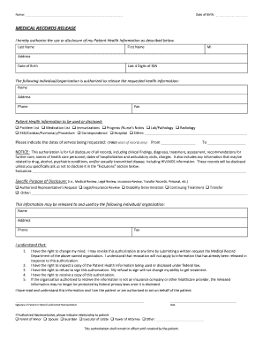 MEDICAL RECORDS RELEASE - Sensenbrenner Primary Care