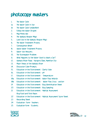 10 RiversUs Photocopy Masters - Project Twin Streams